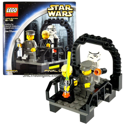 Lego Year 2002 Star Wars Series Movie Scene Set # 7201 - FINAL DUEL II with Walkway on the Second Death Star Plus Luke Skywalker as Jedi Knight, Imperial Officer and Stormtrooper Minifigures (Total Pieces: 23)