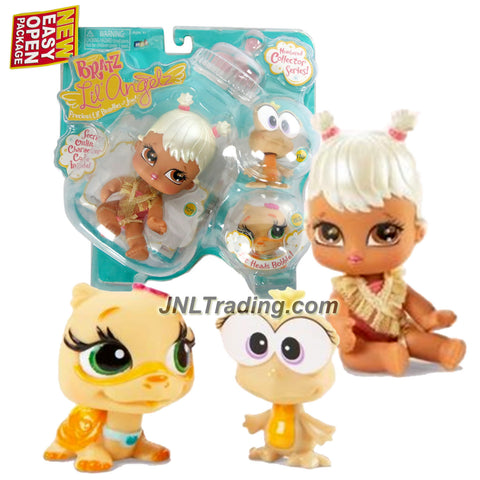 MGA Entertainment Bratz Lil Angelz Series 4 Inch Doll with 2 Pets Set - VINESSA (#109), Frog King (#116) and Yellow Turtle (#255)