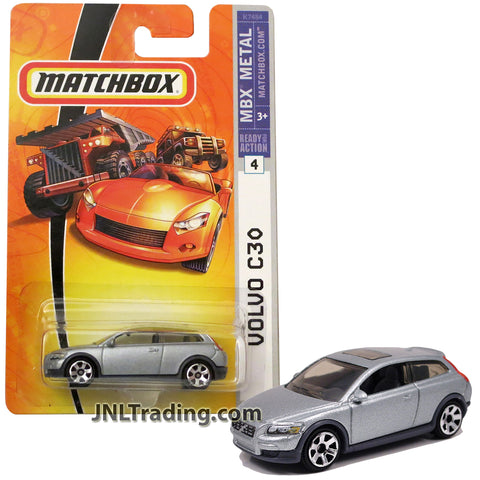 Year 2007 Matchbox MBX Metal Series 1:64 Scale Die Cast Car #4 - Silver Luxury Compact Hatchback VOLVO C30