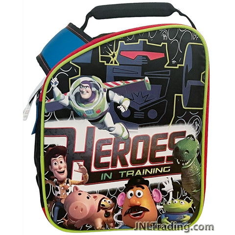 Toy Story Heroes In Training Single Compartment Soft Insulated Lunch Bag with Image of Woody, Buzz Lightyear, Hamm, Slinky, Potato Head, Alien & Rex
