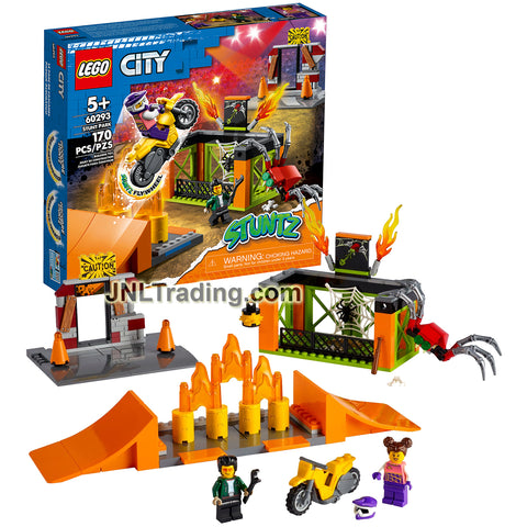 Year 2021 Lego City Series Set 60293 - STUNT PARK with Tread Octane and Stuntz Driver Dark Brown (170 Pcs)