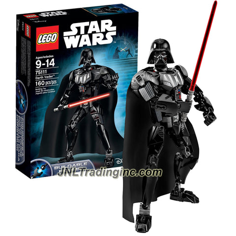 Lego Year 2015 Star Wars Series 11 Inch Tall Figure Set #75111 - DARTH VADER Black Armor Suit, Fabric Cape and Lightsaber (Total Pieces: 160)