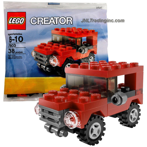 Lego Year 2009 Creator Series Bagged Set # 7803 - Red Jeep (Total Pieces: 38)