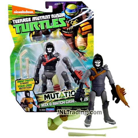 Year 2015 Teenage Mutant Ninja Turtles TMNT Mutations Series 5 Inch Tall Figure - CASEY JONES with Hockey Stick, Baseball Bat and Turtle Left Leg
