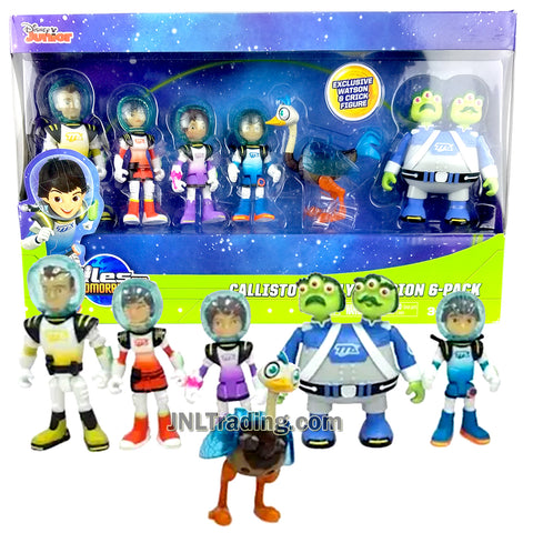 Disney Junior Miles from Tomorrowland Series 6 Pack Action Figure Set CALLISTO FAMILY MISSION with Miles, Loretta, Phoebe, Leo, Merc, Watson and Crick