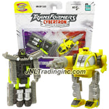 Hasbro Year 2005 Transformers Cybertron Series 2 Pack Mini-Con Class 2-1/2 Inch Tall Robot Action Figure - Decepticon SCATTORBRAIN (Vehicle Mode: Snow Plow Truck) Versus Autobot MONOCLE (Vehicle Mode: Mine-Drilling Tractor)