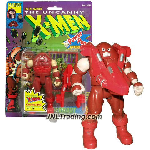 ToyBiz Year 1991 Marvel The Uncanny X-Men Series 5" Tall Action Figure - Evil Mutants JUGGERNAUT with Battering Ram & Marvel Universe Trading Card