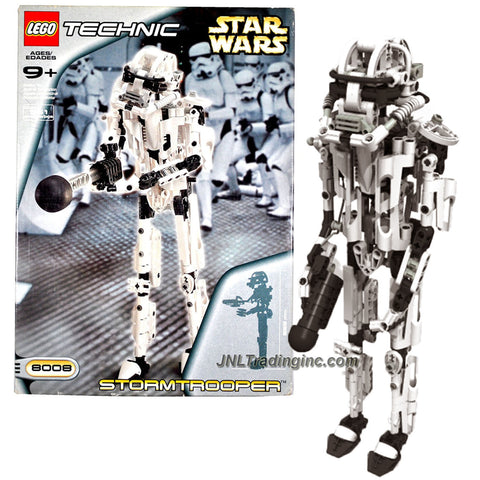 Lego Year 2001 Technic Star Wars # 8008 - STORMTROOPER with Blaster Pistol and 1 Projectile Plus Instruction Manual (Total Pieces : 361)