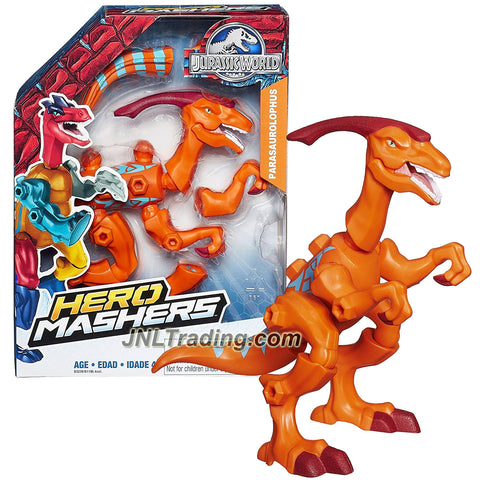 Hasbro Year 2015 Jurassic World Hero Mashers 6 Inch Tall Dinosaur Figure - PARASAUROLOPHUS with Detachable Arms, Legs and Tail