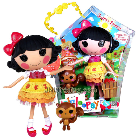 Lalaloopsy Sew Magical! Sew Cute! 12 Inch Tall Button Doll - Snowy Fairest with Pet Squirrel Plus Bonus Poster Inside