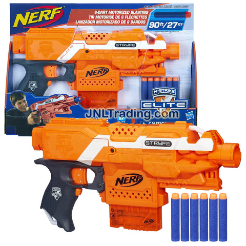 Nerf Year 2014 N-Strike Elite Series Motorized Blaster Set - STRYFE with Quick Reload Clip, Tactical Rail, Acceleration Trigger and 6 Elite Darts