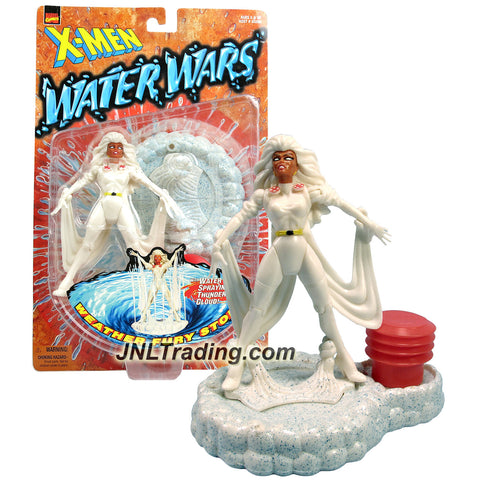 Marvel Comics Year 1997 X-Men Water Wars Series 5 Inch Tall Figure - Weather Fury STORM with Water Spraying Thunder Cloud Base
