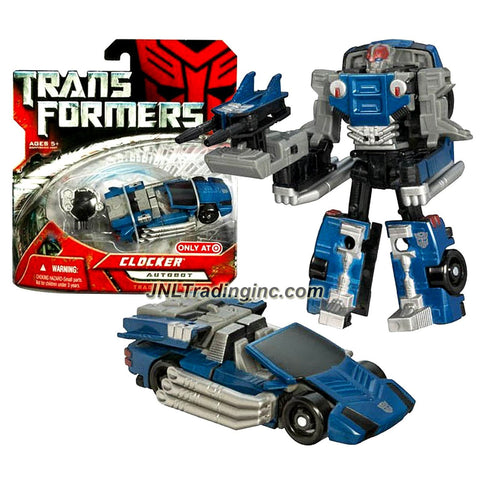 Hasbro Year 2007 Transformers 1st Movie Series Exclusive Scout Class 4 Inch Tall Robot Action Figure - Autobot CLOCKER with Blaster and Cyber Key (Vehicle Mode: Race Car)