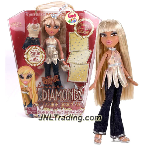 MGA Entertainment Bratz Forever Diamondz Fashion Design Series 10" Doll - VINESSA with 2 Outfits, Earrings, Purse, 2 Shoes, Deco Diamondz & Hairbrush