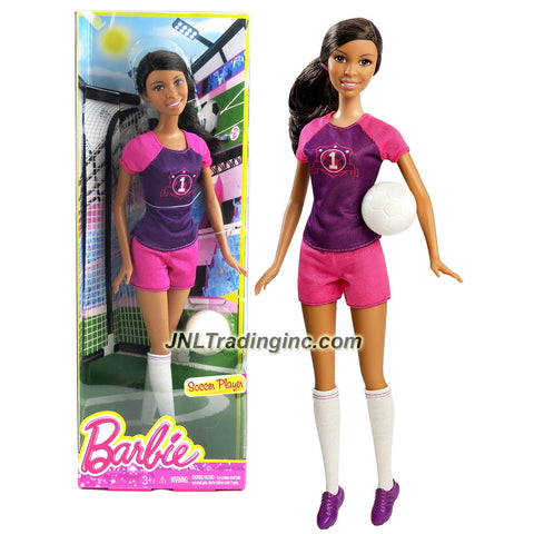 Mattel Year 2014 Barbie Career Series 12 Inch Doll - NIKKI as SOCCER PLAYER (CKH44) with Soccer Ball