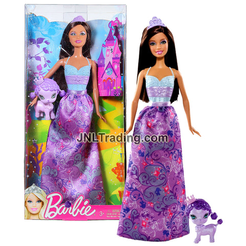 Year 2011 Barbie Fairytale Magic Series 12 Inch Doll - Princess Teresa W2947 with Tiara and Poodle
