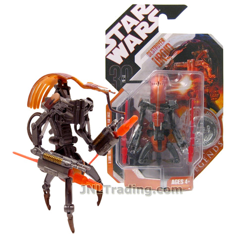 Star Wars Year 2007 Saga Legends 30 Year Anniversary Series 5 Inch Tall Figure - DESTROYER DROID aka DROIDEKAS with Twin Blasters and Exclusive Collector Coin!