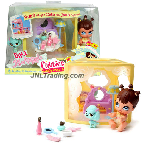 MGA Entertainment Bratz Lil' Angelz Cubbies Dreamy Dress Up Room Series 4 Inch Doll Playset with ROXXI (#813), Blue Poodle (#815) and Accessories