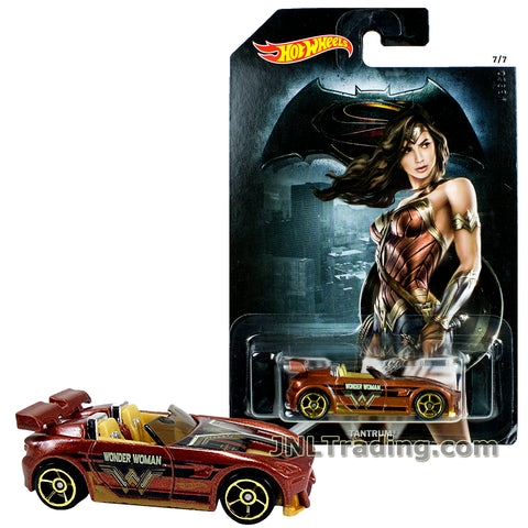 Hot Wheels Year 2015 Batman vs Superman Dawn of Justice Series 1:64 Scale Die Cast Car Set 7/7 - WONDER WOMAN TANTRUM DJL51