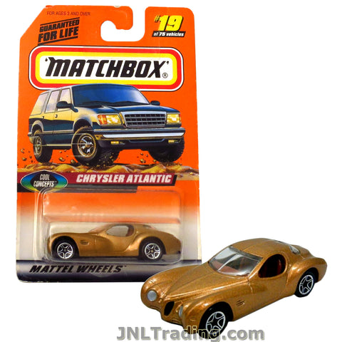 Matchbox Year 1997 Cool Concepts Series 1:64 Scale Die Cast Metal Car #19 - Copper Color Sport Coupe CHRYSLER ATLANTIC