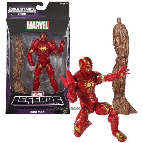 Hasbro Year 2013 Marvel Legends Infinite Groot Series 6-1/2" Tall Action Figure - Modular Armor IRON MAN with Groot's Right Leg