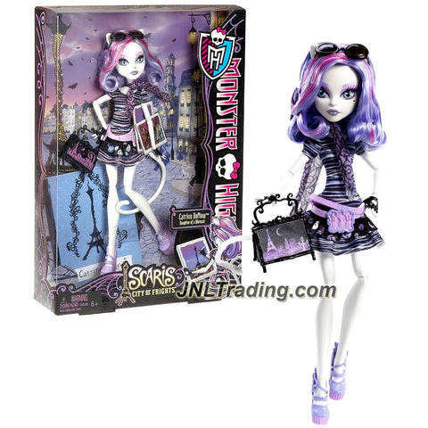 Mattel Year 2012 Monster High Scaris City of Frights Series 12 Inch Doll - Catrine DeMew "Daughter of Werecat" with Purse and Doll Stand