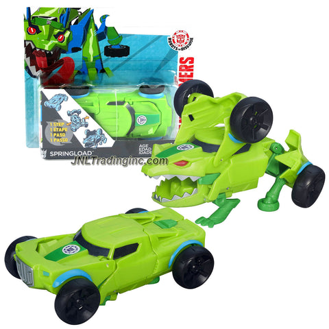 Hasbro Year 2015 Transformers Robots in Disguise Animation Series One Step Changer 4 Inch Tall Robot Action Figure - Decepticon SPRINGLOAD (Vehicle Mode: Muscle Car)