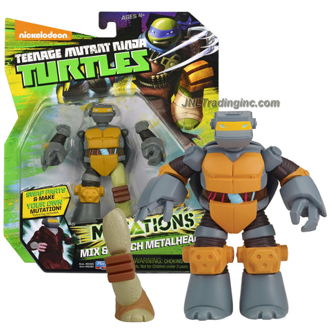 Playmates Year 2014 Teenage Mutant Ninja Turtles TMNT "Mutations Mix and Match" Series 5 Inch Tall Action Figure - METALHEAD with 1 Extra Turtle Left Leg