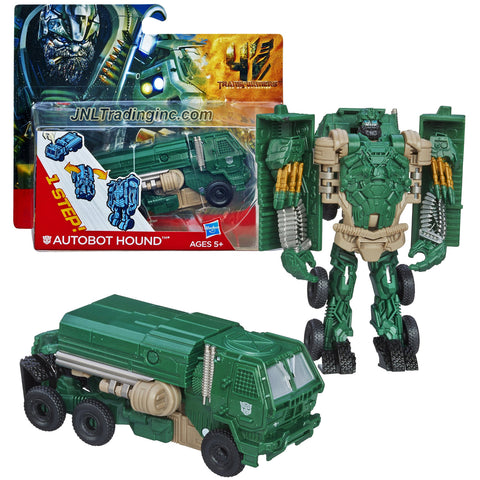 Hasbro Year 2013 Transformers Movie Series 4 "Age of Extinction" One Step Changer 5 Inch Tall Robot Action Figure - AUTOBOT HOUND (Vehicle Mode: Oshkosh Defense Medium Tactical Vehicle)
