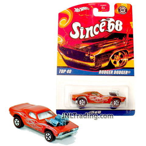 Year 2007 Hot Wheels Since '68  Series 1:64 Scale Die Cast Car Set #26 - Copper Muscle Car RODGER DODGER with Revealed Engine