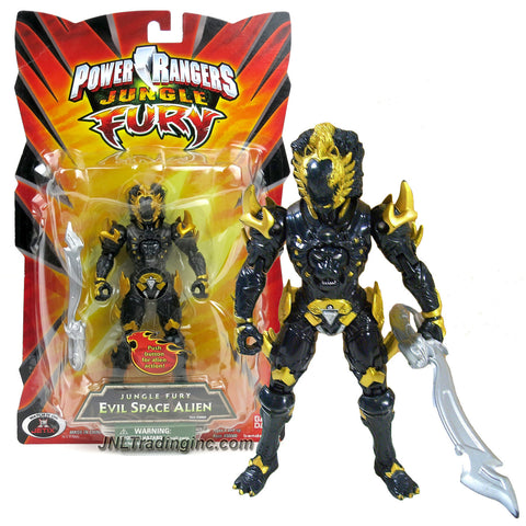 Bandai Year 2007 Power Rangers Jungle Fury Series 6 Inch Tall Action Figure - EVIL SPACE ALIEN DAI SHI with Mouth Movement Feature and Battle Sword