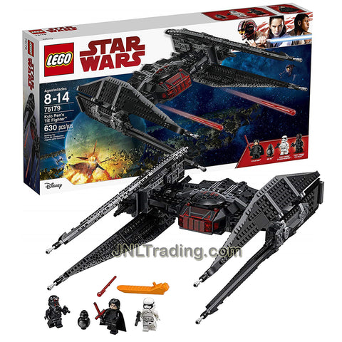 Year 2017 Lego Star Wars Series Vehicle Set #75179 - KYLO REN'S TIE FIGHTER with Kylo Ren, 1st Order TIE Pilot and Stormtrooper, plus a BB-9E Minifigures.(Pieces: 630)