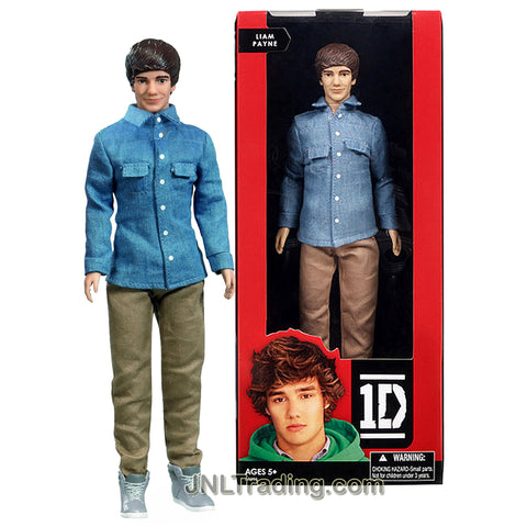 Year 2012 One Direction 1D Collector Series 12 Inch Doll - LIAM PAYNE with Blue Denim Long Sleeve Shirt and Brown Denim Pants