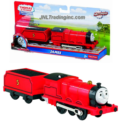 Product Features: Includes: JAMES the Red Color Mixed-Traffic Engine with "Coal Loaded" Car Can be used on track or on any flat surface. (Tracks are not included) Requires 1 "AA" batteries (Batteries Not Included) Produced in year 2013 For age 3 and up Product Description: Fisher Price Year 2013 Thomas and Friends Trackmaster Motorized Railway Battery Powered Tank Engine 2 Pack Train Set - JAMES the Red Color Mixed-Traffic Engine (BLM63) with "Coal Loaded" Car