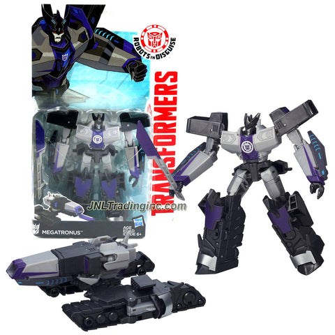 Hasbro Year 2015 Transformers Robots in Disguise Animation Series Deluxe Class 5-1/2 Inch Tall Robot Action Figure - Decepticon MEGATRONUS with Sword (Vehicle Mode: Battle Tank)