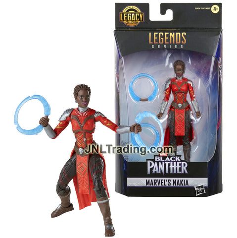 Year 2022 Marvel Legends Black Panther Series 6 Inch Tall Figure - MARVEL'S NAKIA with Ring Weapons