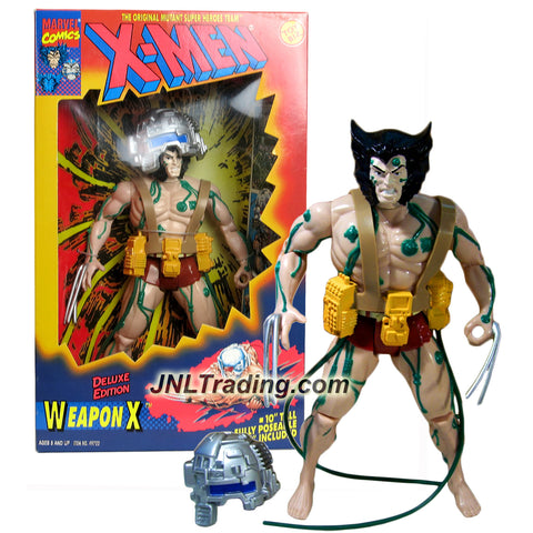 ToyBiz Year 1994 Marvel Comics X-Men Deluxe Edition 10 Inch Tall Figure - WEAPON X aka Wolverine with Helmet