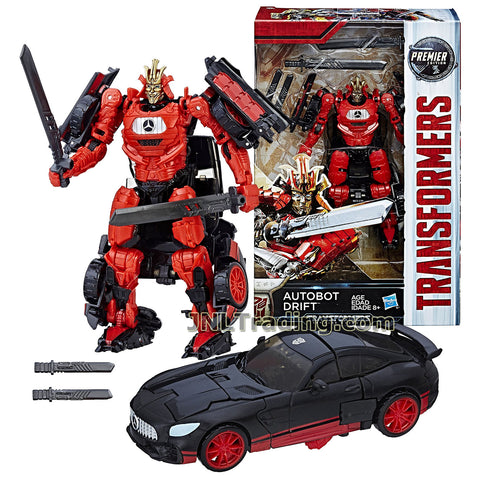 Transformers Year 2016 The Last Knight Movie Premier Edition Series Deluxe Class 5-1/2 Inch Tall Figure - AUTOBOT DRIFT with 2 Katana and 2 Tanto Short Swords (Vehicle: Mercedes AMG GT-R)