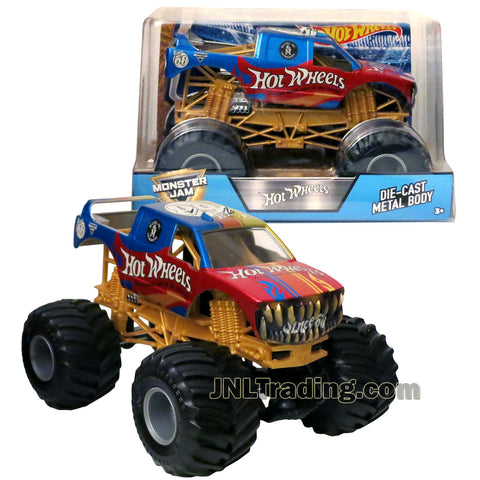 Hot Wheels Year 2017 Monster Jam 1:24 Scale Die Cast Metal Body Official Monster Truck Series - HOT WHEELS Since 68 FMB61 with Monster Tires, Working Suspension and 4 Wheel Steering