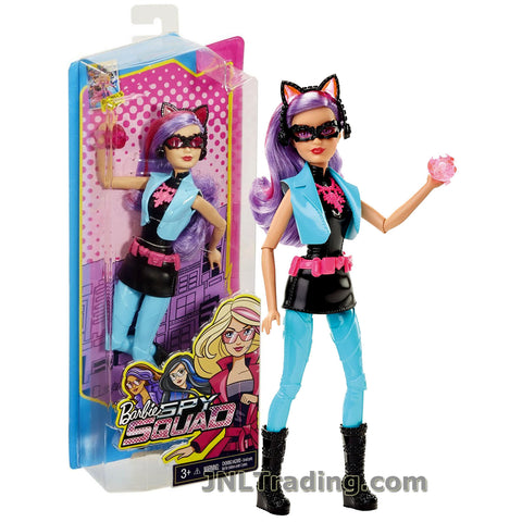 Mattel Year 2015 Barbie Spy Squad Series 12 Inch Doll - CAT BURGLAR DHF18 with Cat Ears Hairband and Gem