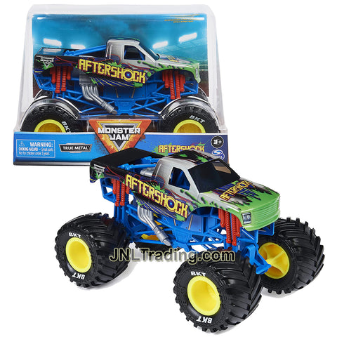 Year 2021 Monster Jam 1:24 Scale Die Cast Metal Official Truck Series - AFTERSHOCK with Monster Tires and Working Suspension