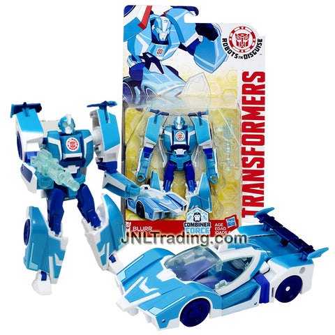 Transformer Year 2016 Robots In Disguise Combiner Force Series  Warriors Class 5-1/2 Inch Tall Figure - BLURR with Blaster (Vehicle: Sports Car)