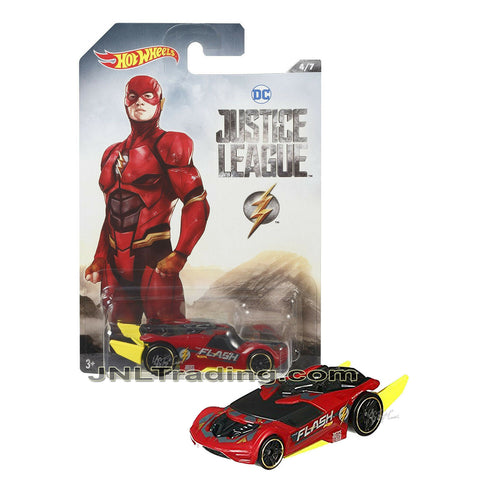 Year 2017 Hot Wheels DC Justice League Series 1:64 Scale Die Cast Car #4 of 7 - THE FLASH