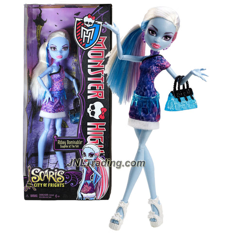 Mattel Year 2012 Monster High Scaris City of Frights Series 10 Inch Doll Set - ABBEY BOMINABLE Daughter of The Yeti with Purse and Ice Belt