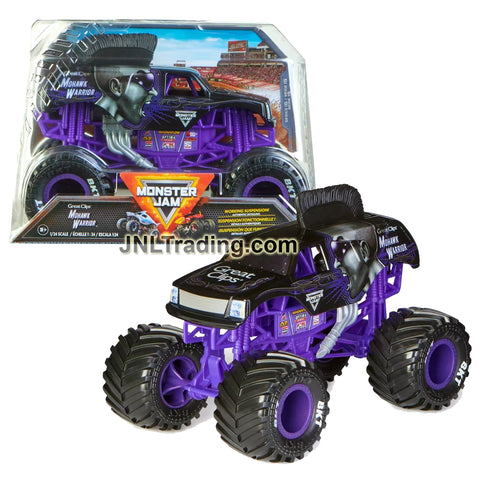 Year 2022 Monster Jam 1:24 Scale Die Cast Official Truck - Great Clip MOHAWK WARRIOR with Monster Tires and Working Suspension