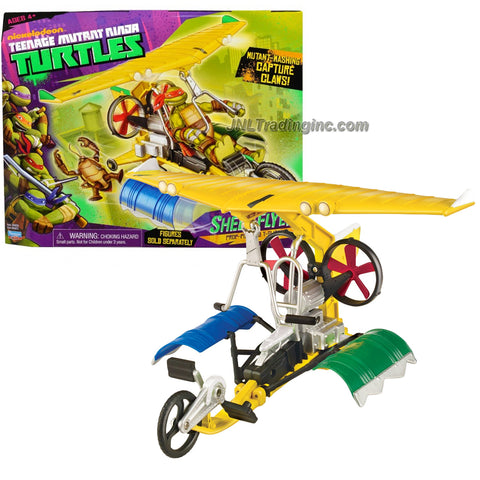 Year 2013 Teenage Mutant Ninja Turtles TMNT Vehicle Set : Prop-Powered T-Glider SHELL FLYER with Mutant-Mashing Capture Claws