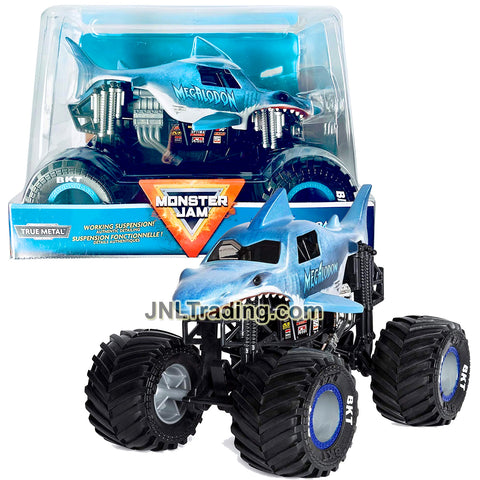 Year 2020 Monster Jam 1:24 Scale Die Cast Metal Official Truck Series - MEGALODON with Monster Tires and Working Suspension