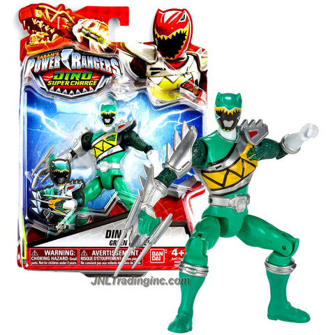 Bandai Year 2015 Saban's Power Rangers Dino Super Charge Series 5 Inch Tall Action Figure - Dino Steel GREEN RANGER aka Kyle with Raptor Claw