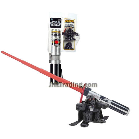 Star Wars Year 2006 Galactic Heroes Series 32 Inch Long Red Lightsaber Plus DARTH VADER 2-1/2 Inch Tall Figure