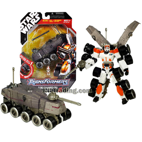 Star Wars Year 2007 Transformers Series 7 Inch Tall Figure - CLONE COMMANDER CODY with Missile Launcher and Clone Commander Cody Minifigure (Vehicle Mode: Turbo Tank)